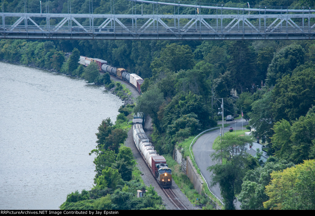 M422 passes under the Mid-Hudson Bridge